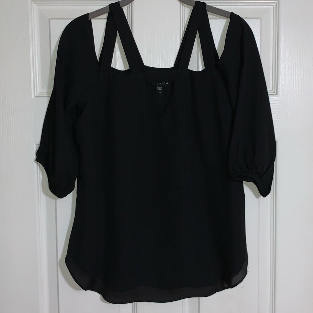Off shoulder black blouse
